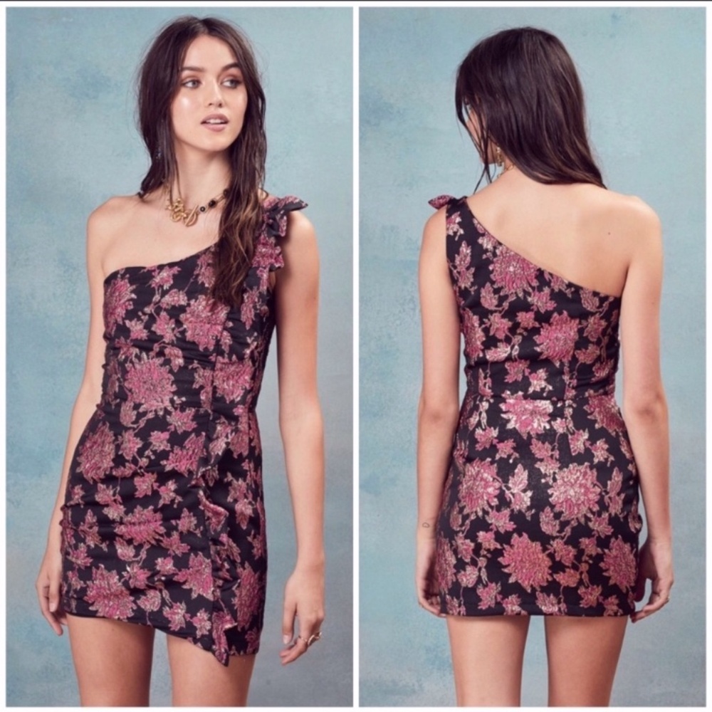 NWT For Love and Lemons Luella Jacquard Mini Dress